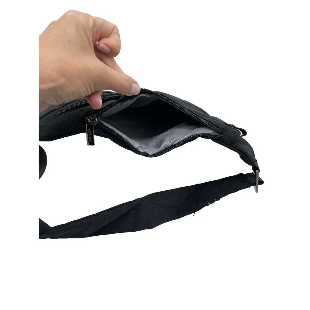 Travel Bag/Purse; Lay Flat Crossbody Bag; Adjustable;Black; ANTI-THEFT Security